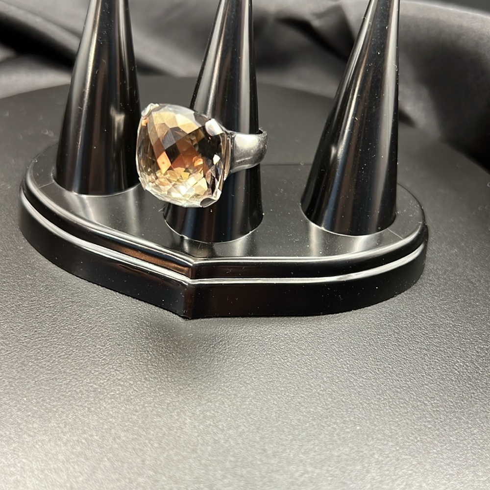 AUTHENTIC Swarovski Vintage Cushion-cut Cocktail Ring, Crystal EUC ✨RARE✨ - Picture 13 of 16